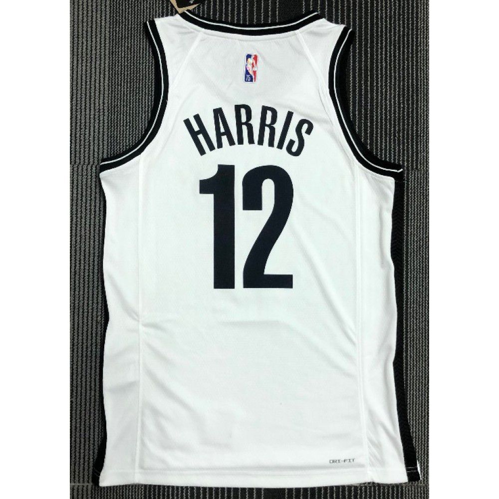 Men's Brooklyn Nets Devin Harris #12 White 2021 Swingman NBA Jersey - Icon Edition-Pro Kit Vault | Brand New 26/27 Sports Jerseys